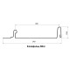 Кликфальц mini 0,5 PurPro Matt 275 RAL8017 шоколад с пленкой на замках
