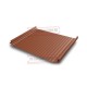 Кликфальц Pro Gofr 0,5 Satin Мatt RAL8004 терракота с пленкой на замках