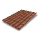 Металлочерепица классик плюс RAL8004 Satin-0.5