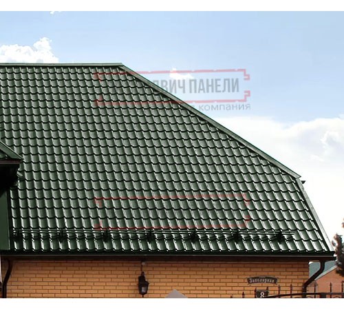 Металлочерепица Классик RAL6020 Velur-0,5