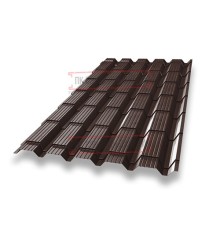 Металлочерепица Квадро профи RAL8017 Satin-0,5
