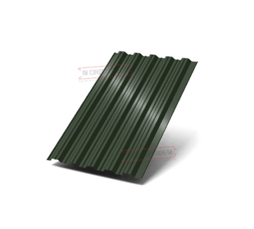 Профилированный лист НС35-1000 Викинг RAL6007-0.45