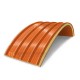 Сэндвич-панели арочные с пенополиуретаном, ширина 1200 мм, толщина 200 мм, 0.5/0.5, RAL2004