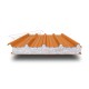 Сэндвич панели кровельные с пенополистиролом, ширина 1200 мм, толщина 10 мм, 0.5/0.5, RAL2004