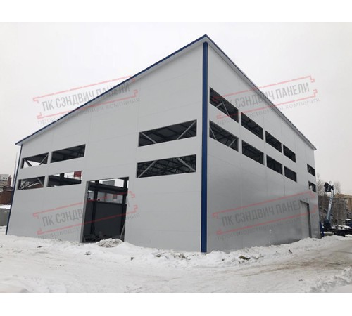 Сэндвич панели стеновые с минеральной ватой, ширина 1200 мм, толщина 250 мм, 0.5/0.5, RAL7004