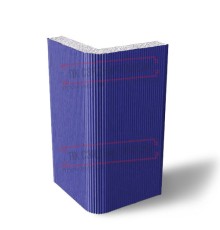 Угловая сэндвич-панель вертикальная из пенополистирола, 0.5/0.5, ширина 1200 мм, толщина 40 мм, RAL5002