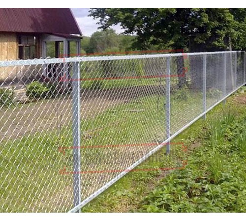Сетка рабица оцинкованная 1,2x10 м, ячейка 50x50x1,6.