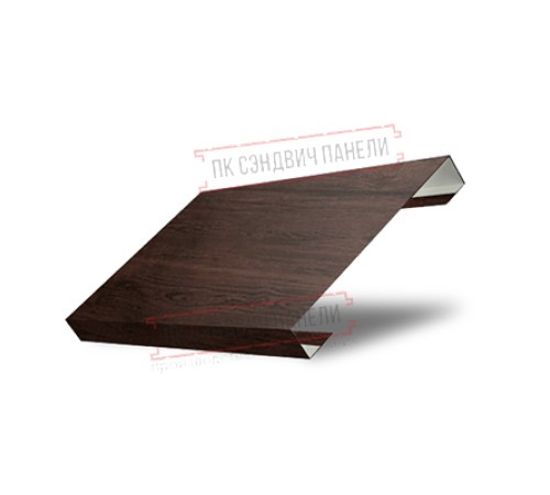 Ламель лицевая 125 Texas стартовая/финишная для калиток и ворот 0,45 PT Elite Choco Wood