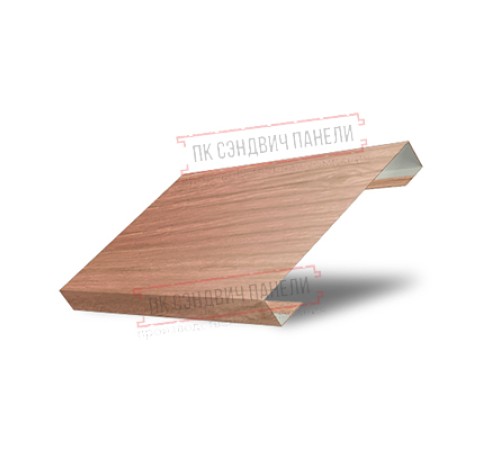 Ламель лицевая 125 жалюзи Texas 0,45 Print Elite White Wood