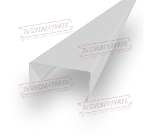 Декоративная планка П - 60х30, двухсторонний ПЭ, Ral 9003 - 0,45мм